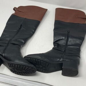Rampage "RAM-IMBRA" Side Zipper, Buckles, Knee-High  Women's Boots. Size 7.5M